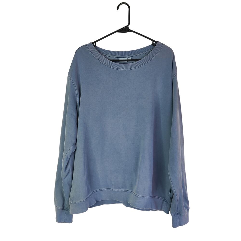 Onia French Terry Crewneck Sweatshirt Vintage Blue Large Unisex Cozy Normcore